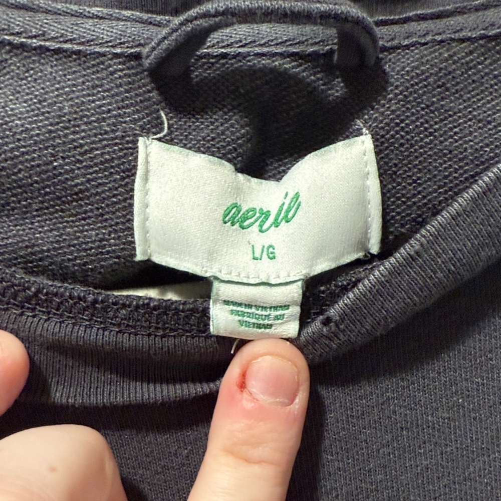 Aerie Charcoal Long Sleeve Tee - Picture 2 of 2